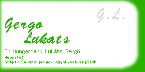 gergo lukats business card