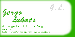 gergo lukats business card